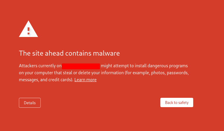 Malware Warning